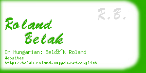 roland belak business card